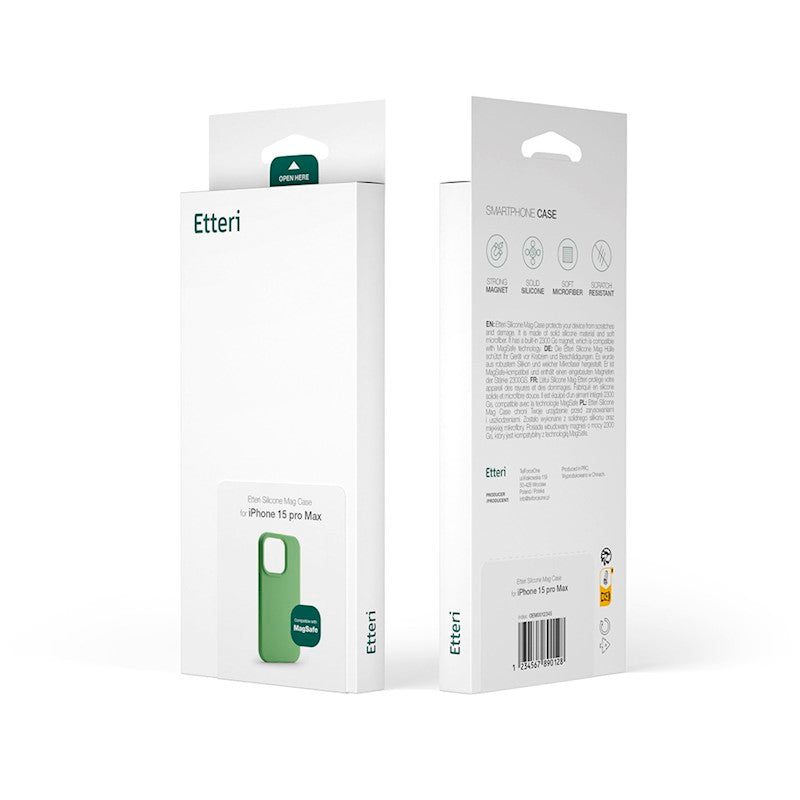Etteri Silicone Mag case for iPhone 16 Pro Max - Θήκη προστασίας iPhone 16 Pro Max σε Πράσινο Χρώμα