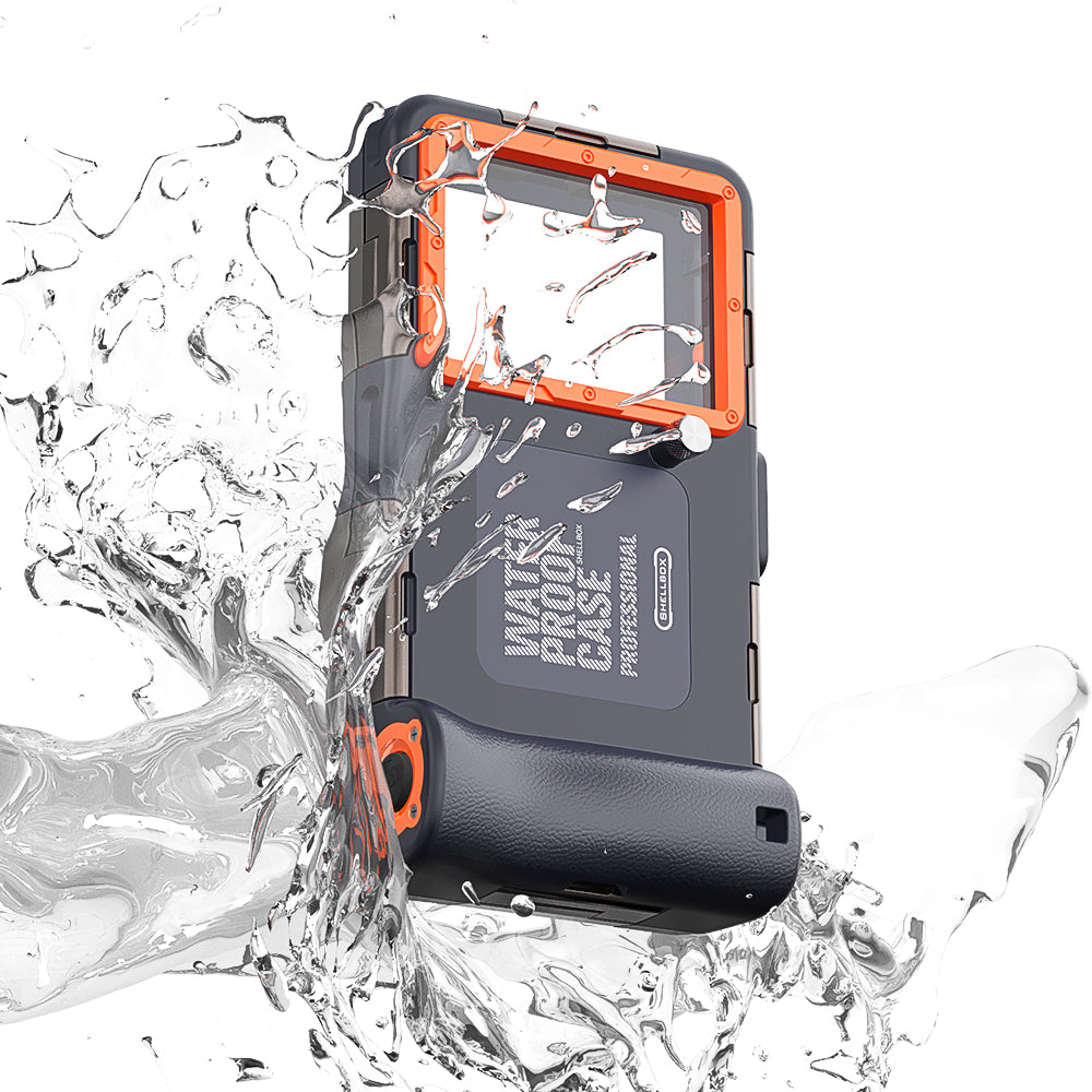 ShellBox - Diving Waterproof Professional Case - for Phones with max. 6.8", IPX8, 15m Deep + 1h Underwater Time - Black