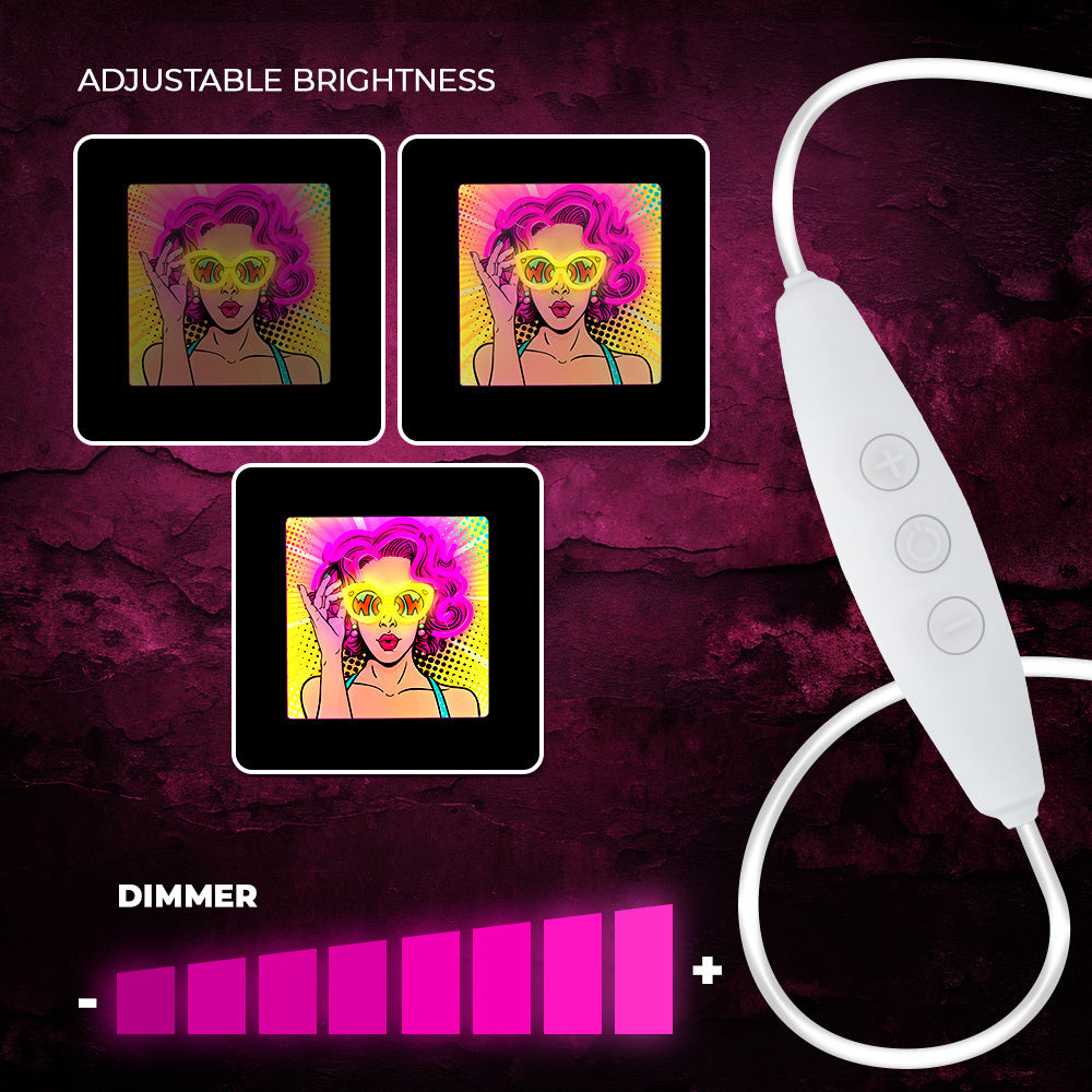 Forever Light Art LED Power Woman yellow-purple - Διακοσμητικό Φωτιστικό Neon σε Κιτρινο - Μωβ χρώμα