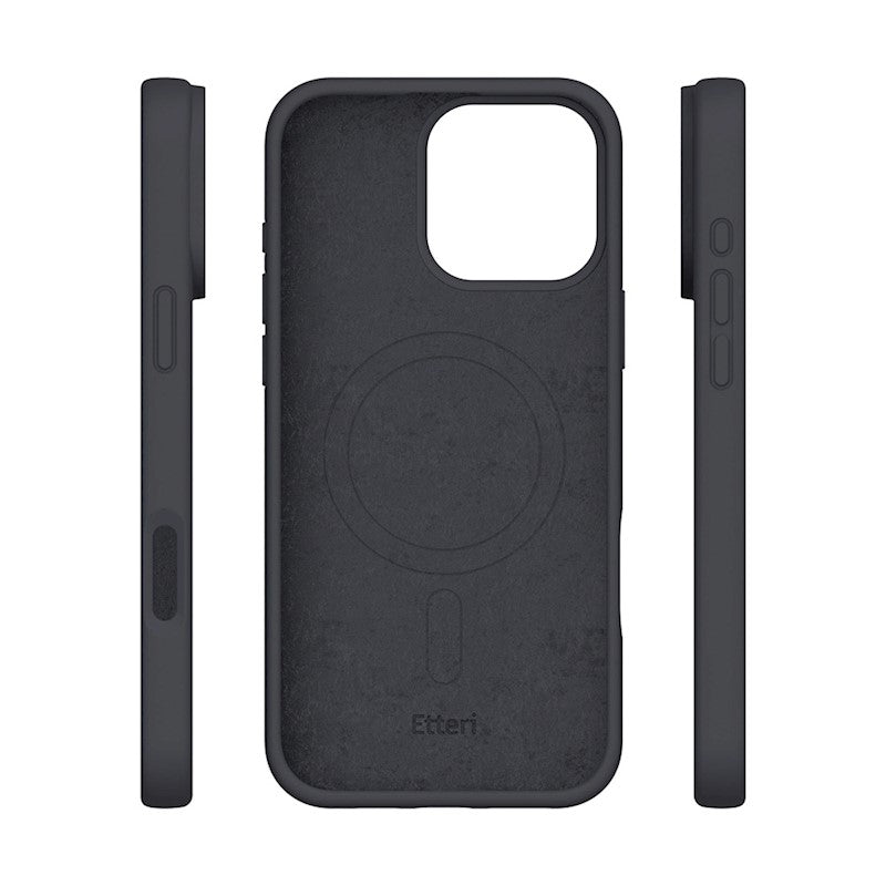 Etteri Silicone Mag case for iPhone 16 Pro Max - Θήκη προστασίας iPhone 16 Pro Max σε Μαύρο Χρώμα