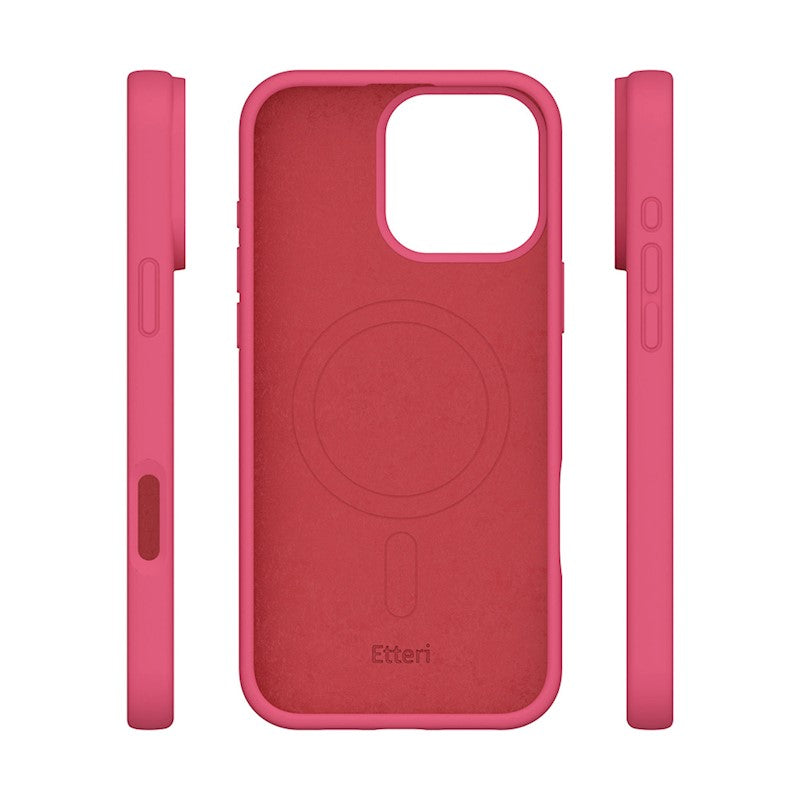 Etteri Silicone Mag case for iPhone 16 Pro Max Raspberry - Θήκη προστασίας iPhone 16 Pro Max