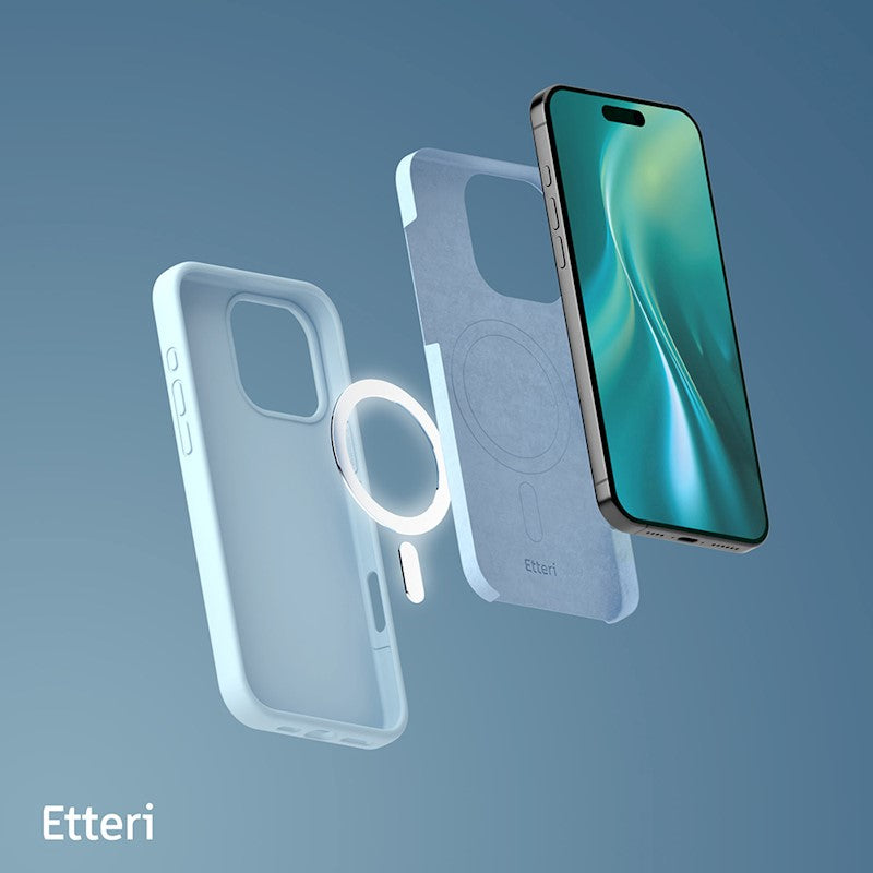 Etteri Silicone Mag case for iPhone 16 Pro Max - Θήκη προστασίας iPhone 16 Pro Max σε Γαλάζιο Χρώμα