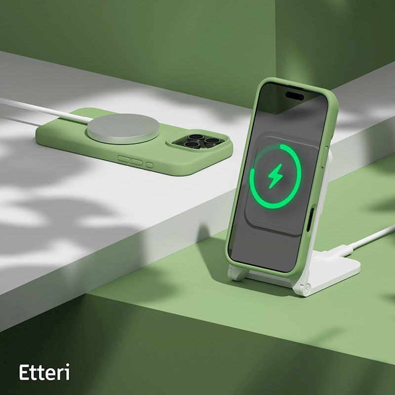 Etteri Silicone Mag case for iPhone 16 Pro Max - Θήκη προστασίας iPhone 16 Pro Max σε Πράσινο Χρώμα