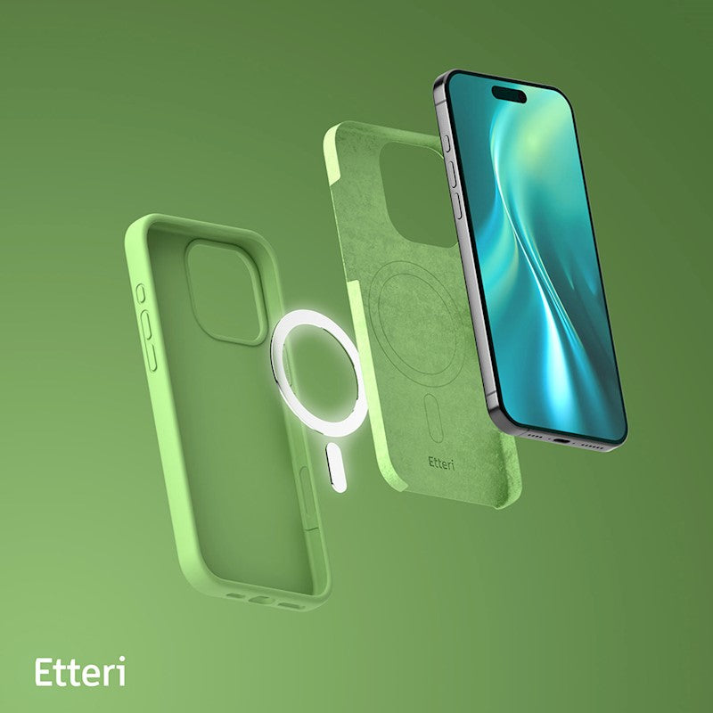 Etteri Silicone Mag case for iPhone 16 Pro Max - Θήκη προστασίας iPhone 16 Pro Max σε Πράσινο Χρώμα