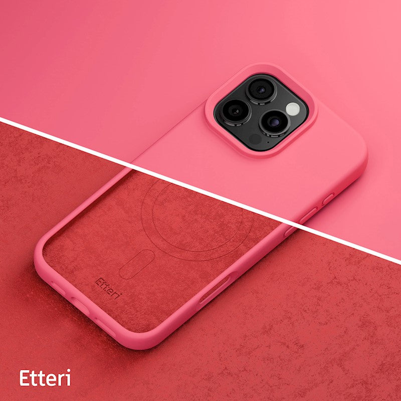 Etteri Silicone Mag case for iPhone 16 Pro Max Raspberry - Θήκη προστασίας iPhone 16 Pro Max