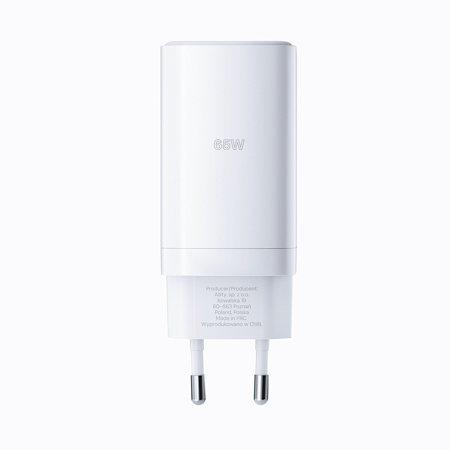 Φορτιστής τοίχου Allity GaN PD QC ATC-01-65WACC 2x USB-c 1x USB-a 65W λευκός