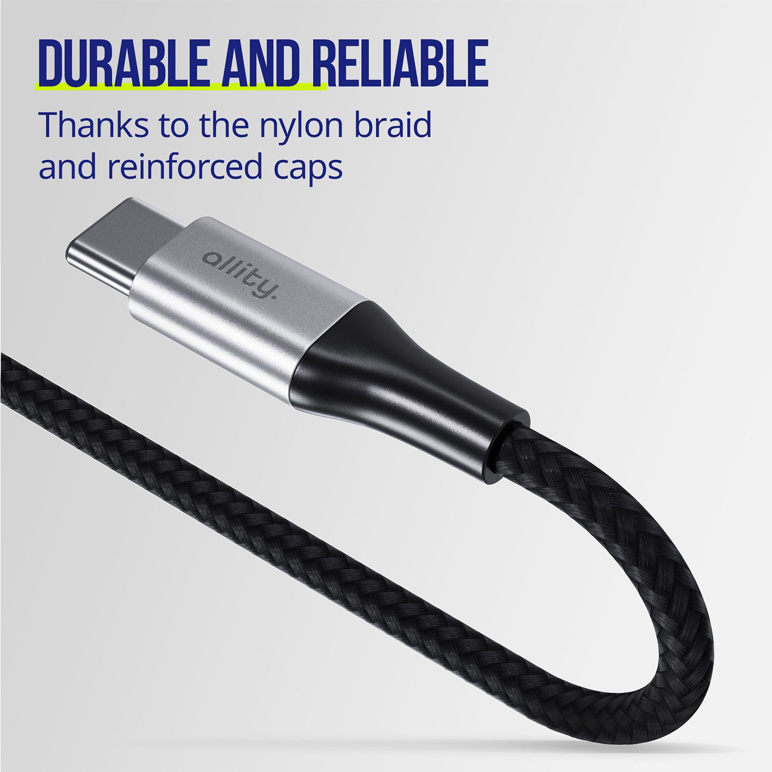 Καλώδιο Allity AUC-01 USB-c - USB-c 2,0 m 100W μαύρο