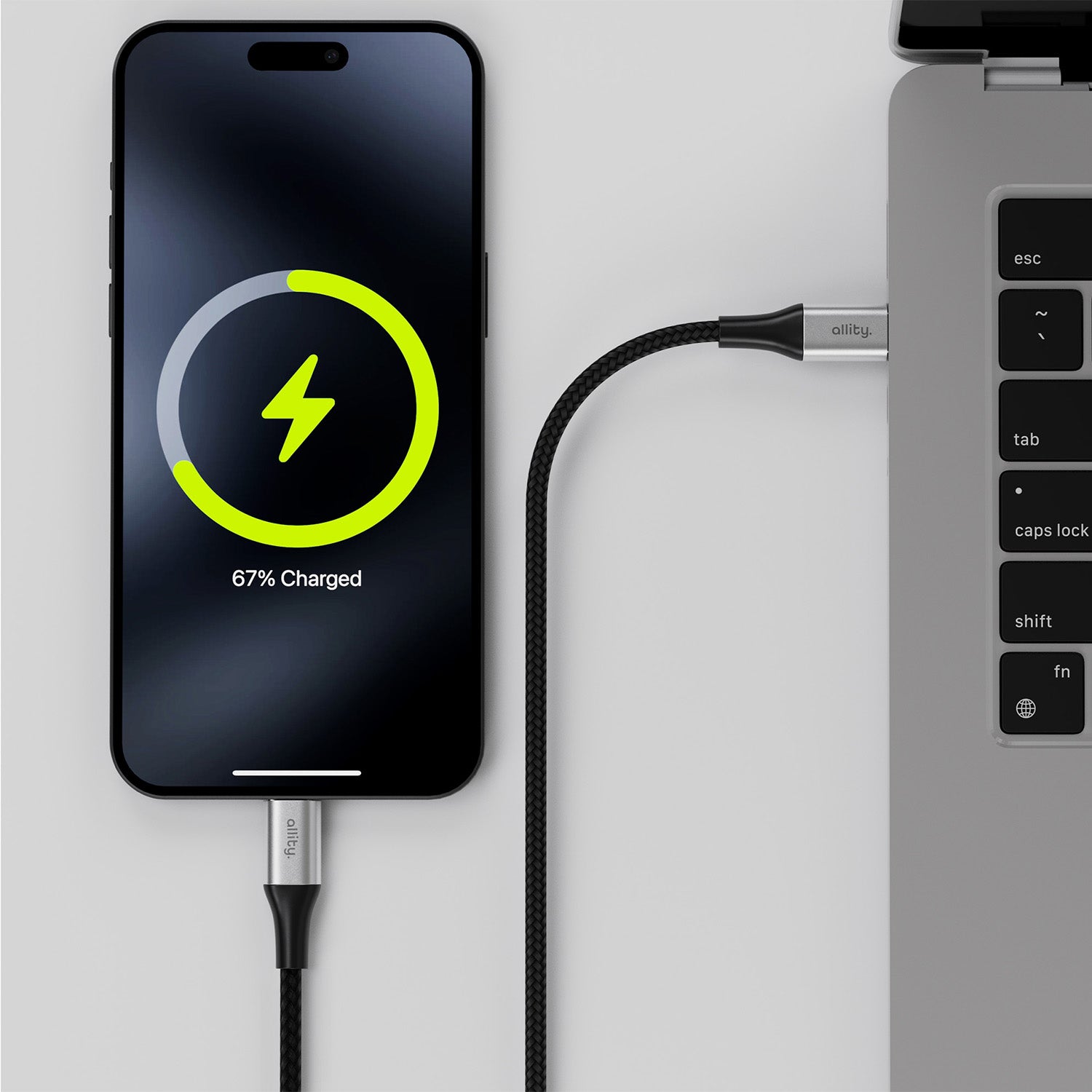 Καλώδιο Allity AUC-01 USB-c - USB-c 2,0 m 100W μαύρο