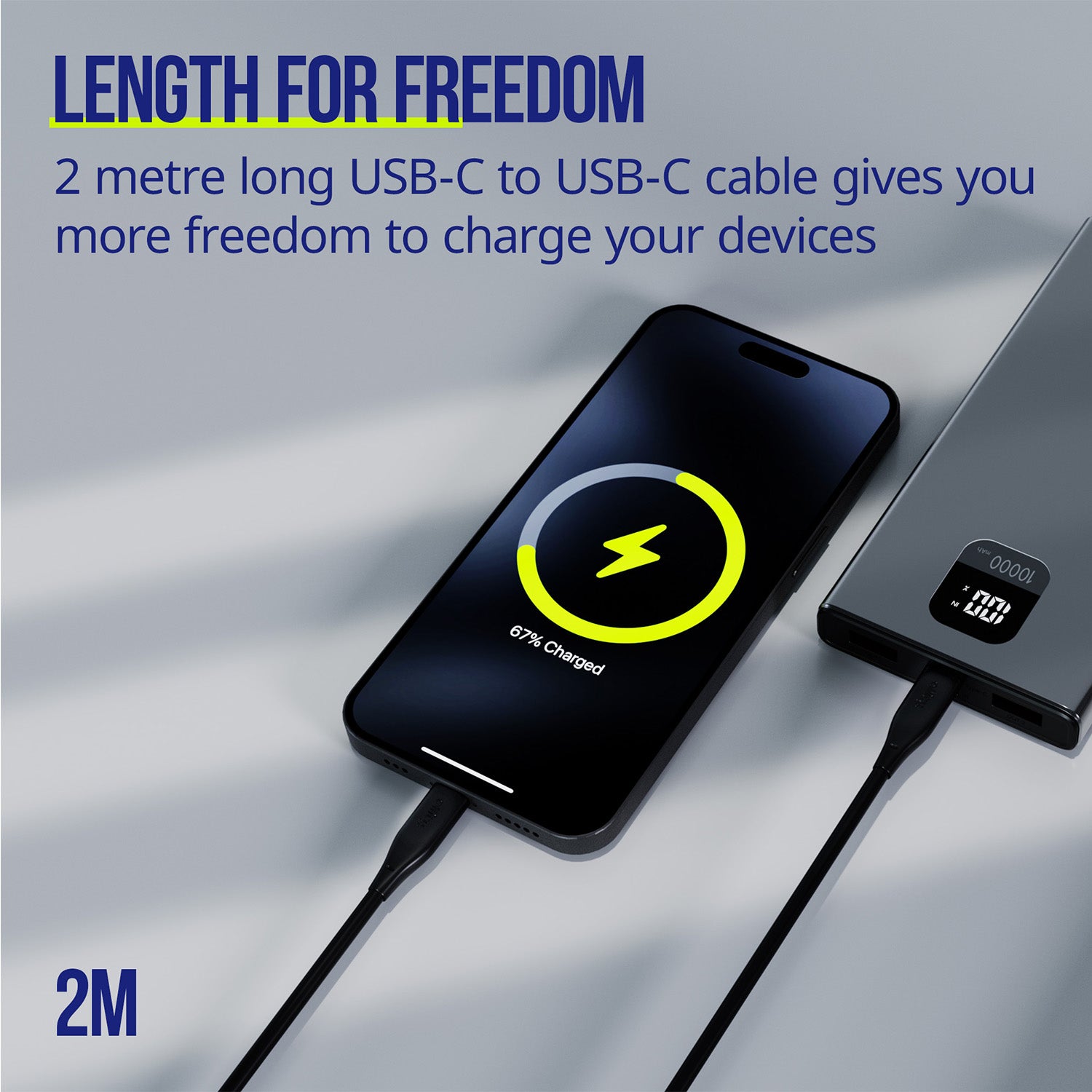 Καλώδιο Allity AUC-02 USB-C - USB-C 2,0 m 60W μαύρο