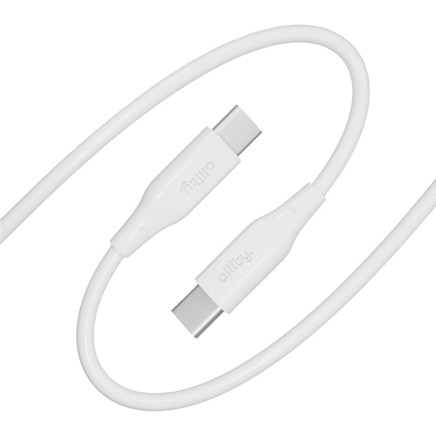 Καλώδιο Allity AUC-02 USB-c - USB-c 1,0 m 100W λευκό
