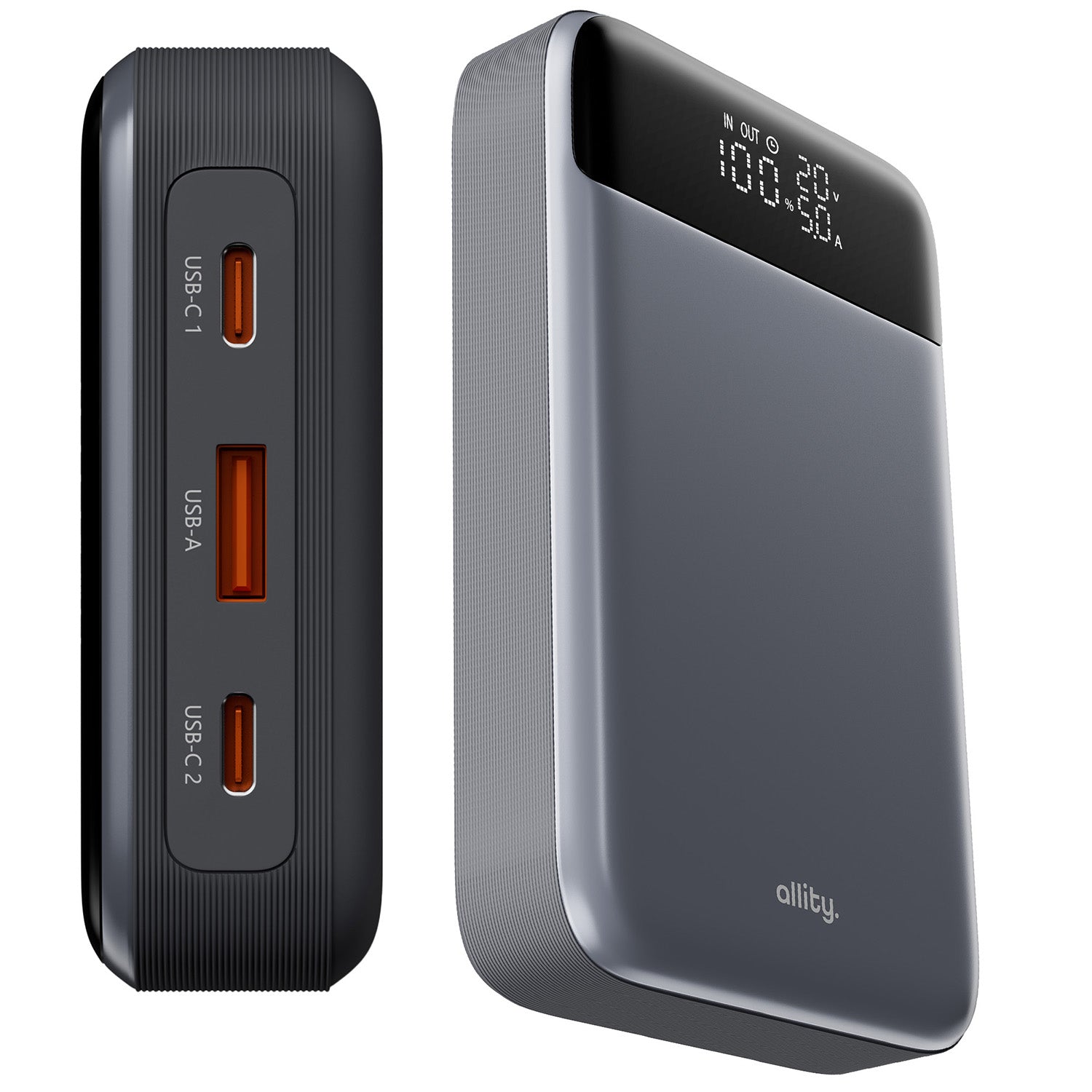 Φορητός φορτιστής Allity APB-200 PD για laptop QC 130W 19200 mAh γκρι