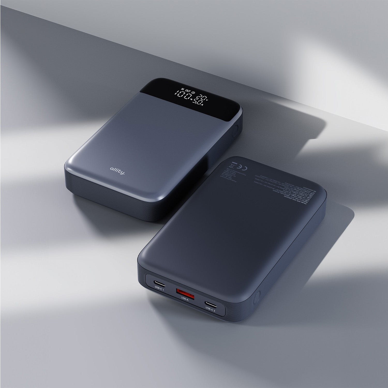 Φορητός φορτιστής Allity APB-200 PD για laptop QC 130W 19200 mAh γκρι