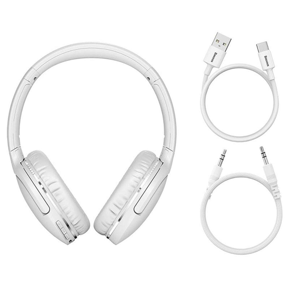Baseus - Wireless Headphones Encok D02 Pro (NGTD010302) - Over Ear Design, Noise Reduction, Bluetooth V5.3 - White