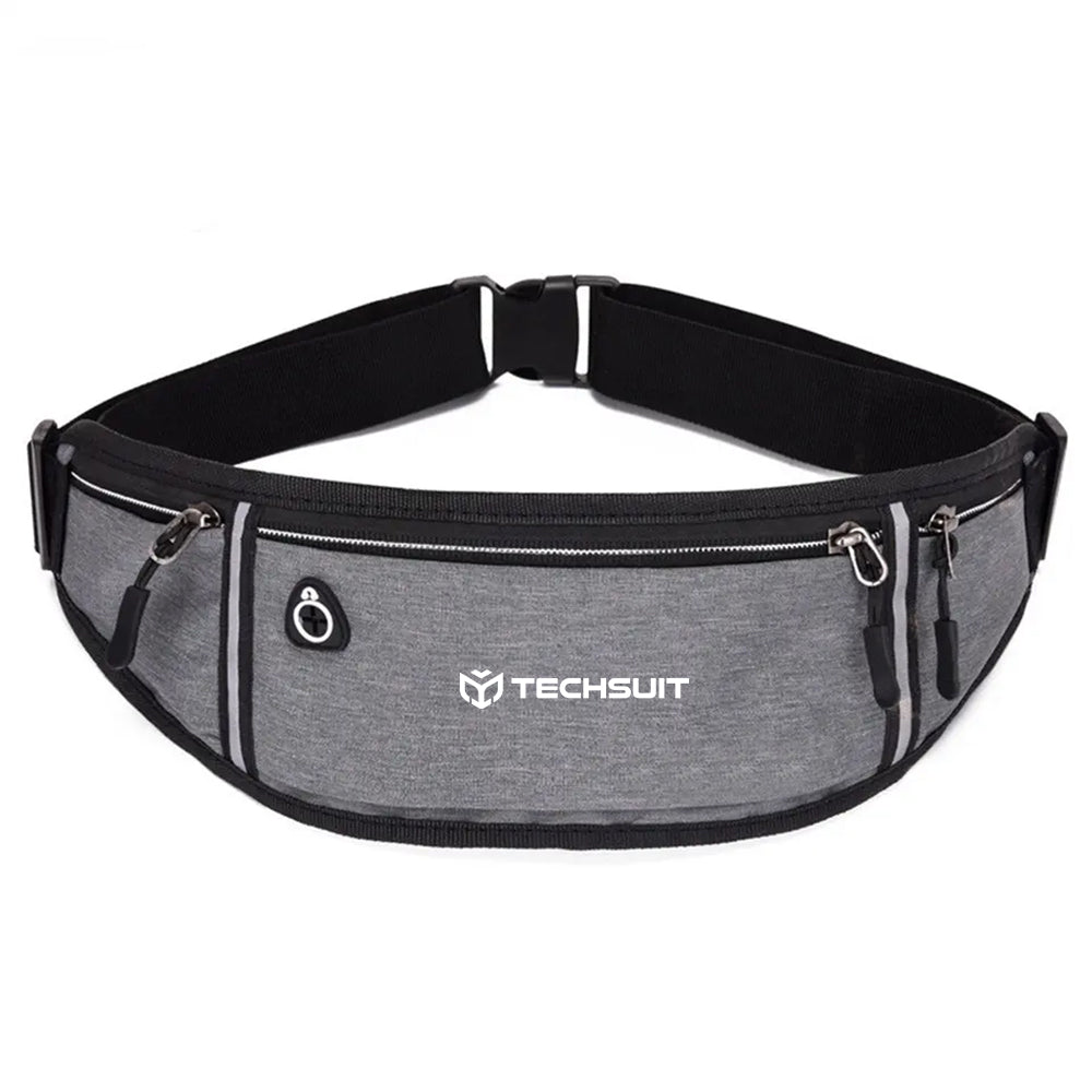 Techsuit - Waist Bag (CWB3) - with Belt for Recreational Activity, Fitness - Grey