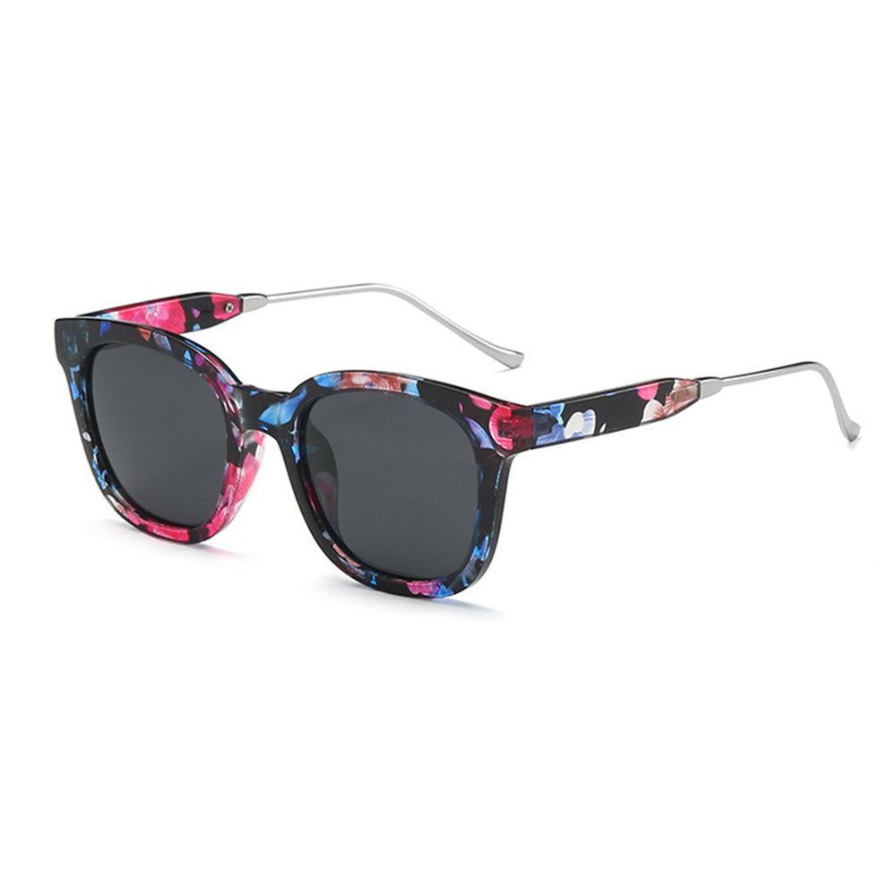 Techsuit - Μόδα > Αξεσουάρ > Γυαλιά Ηλίου Polarised (2050) - for Women with UV Protection, Metal and PC - Grey Flowers