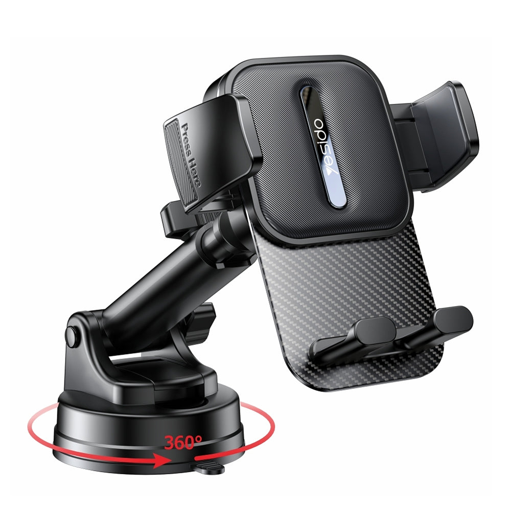 Yesido - Car Holder (C174) - for Windshield and Dashboard - Black