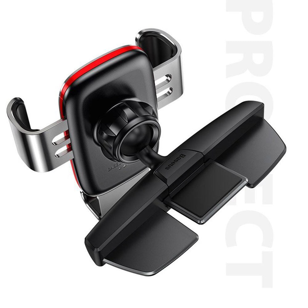 Baseus - Car Holder (SUYL-J01) - CD Slot Placement, 360°, Aluminum, Modern Design, Non-slip Grip, 65-90mm Devices - Black