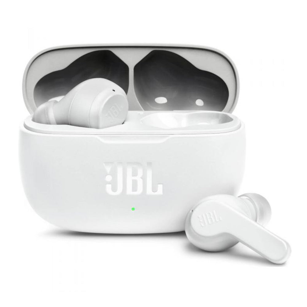JBL - Wireless Earbuds (Wave 200) - Bluetooth 5.0, True Wireless, Microphone, Voice Assistant, Siri - White