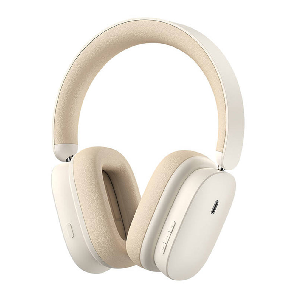 Baseus - Wireless Headphones Bowie H1 (NGTW230202) - Bluetooth 5.2, Foldable, Noise Cancellation - Creamy White