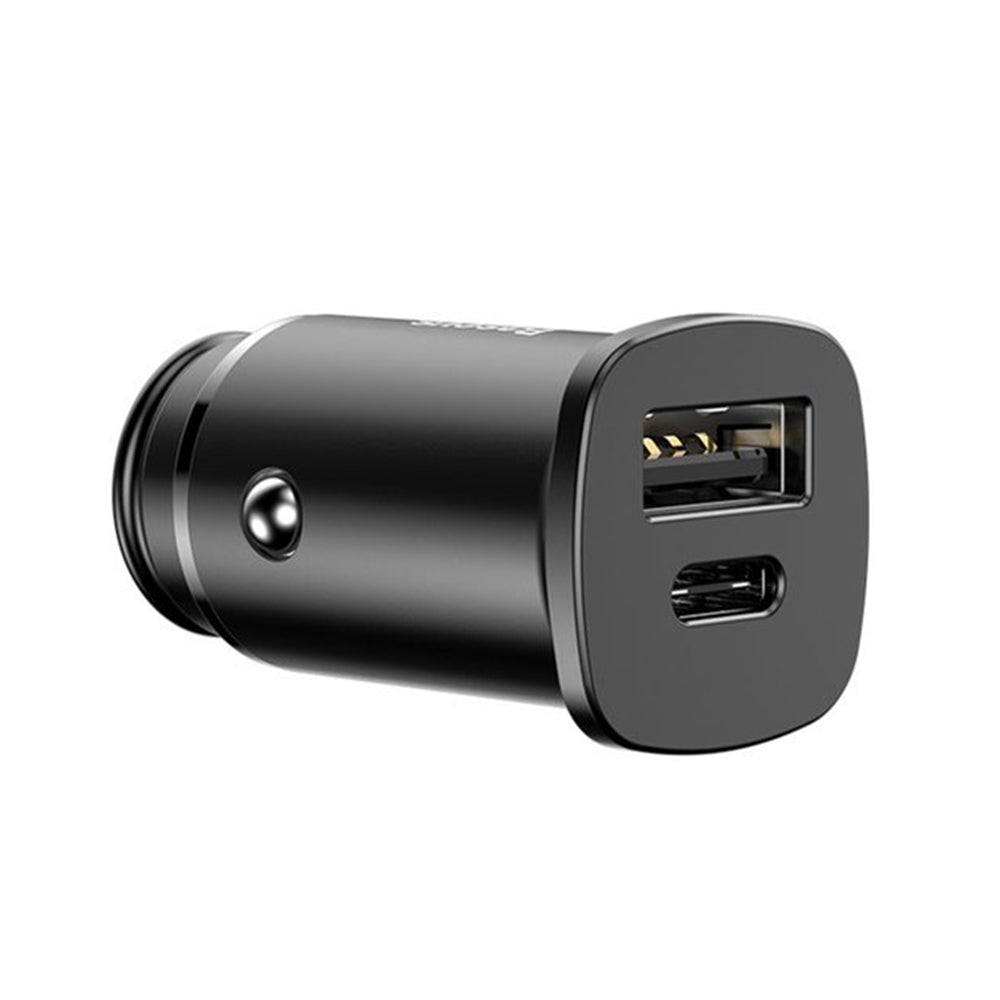 Baseus - Car Charger Square (CCALL-AS01) - USB Type-C, Quick Charge, 5A - Black