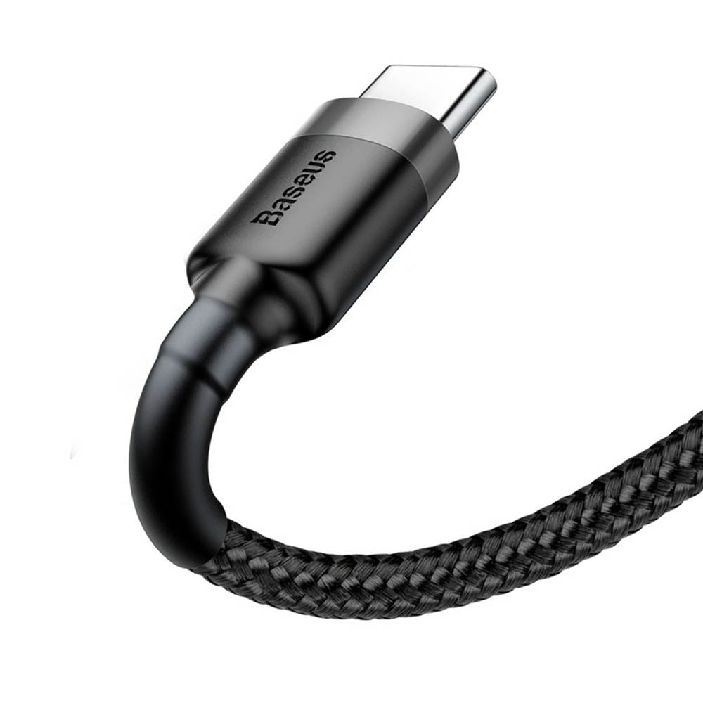 Baseus - Data Cable Cafule (CATKLF-AG1) - USB to Type-C, Fast Charge, 3A, 480Mbps, 0.5m - Gray / Black