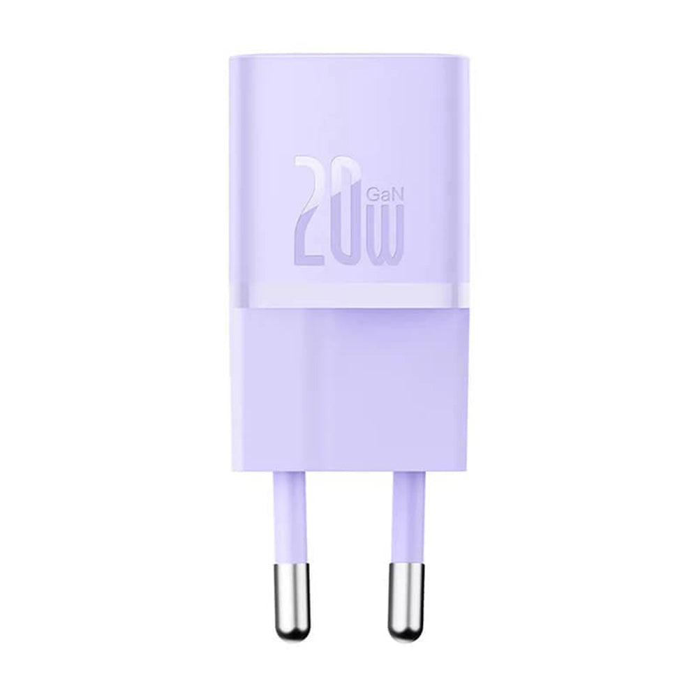 Baseus - Wall Charger (CCGN050105) - GaN, Type-C, Fast Charging, 20W - Purple