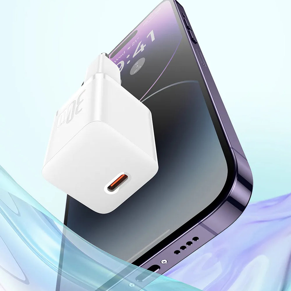 Baseus - Wall Charger (CCGN070401) - GaN, Type-C, Fast Charging, 30W - Black