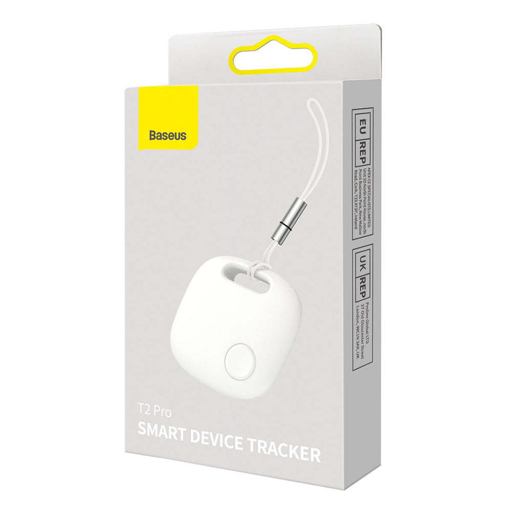 Baseus - Smart Device Tracker T2 Pro (FMTP000002) - Bluetooth V5.0, 80-100dB, Anti-Loss Device, Android/iOS - White