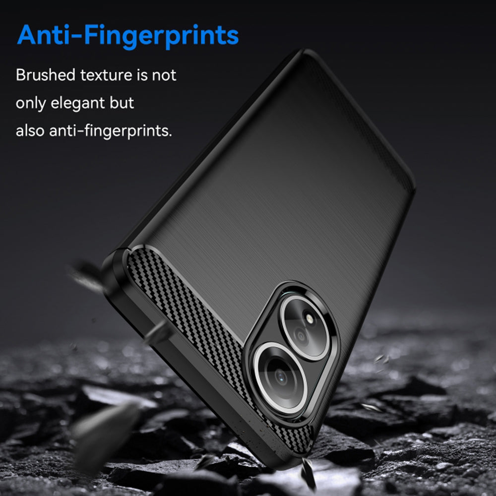 Techsuit - Carbon Silicone - Oppo A58 4G - Black