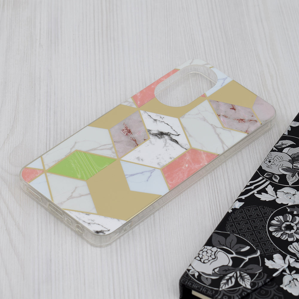 Techsuit - Marble Series - Oppo A78 4G - Purple Hex