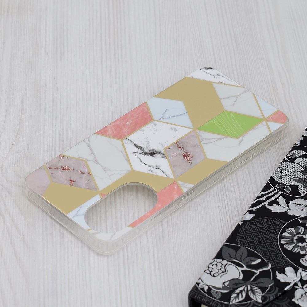 Techsuit - Marble Series - Oppo A78 4G - Purple Hex