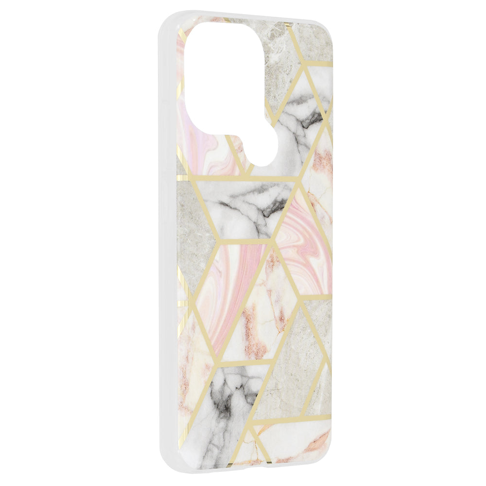Techsuit - Marble Series - Xiaomi Redmi A1+ / A2+ - Pink Hex