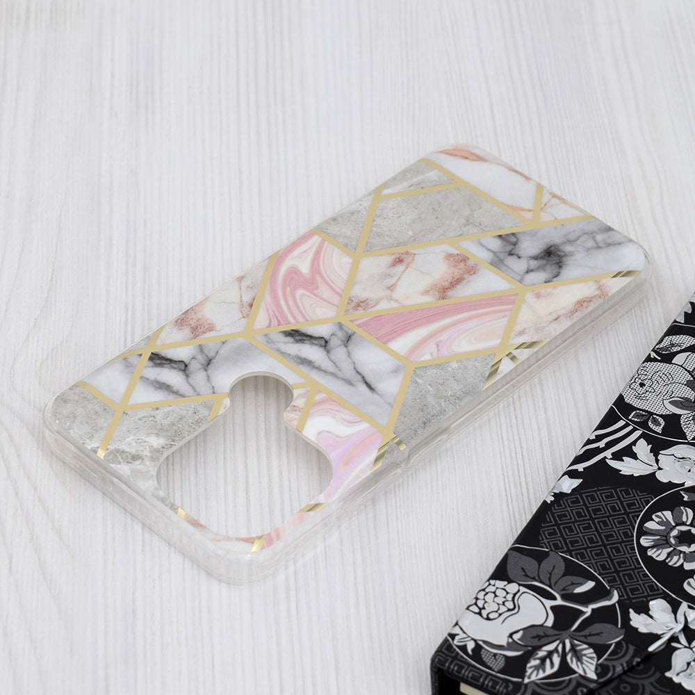Techsuit - Marble Series - Xiaomi Redmi A1+ / A2+ - Pink Hex