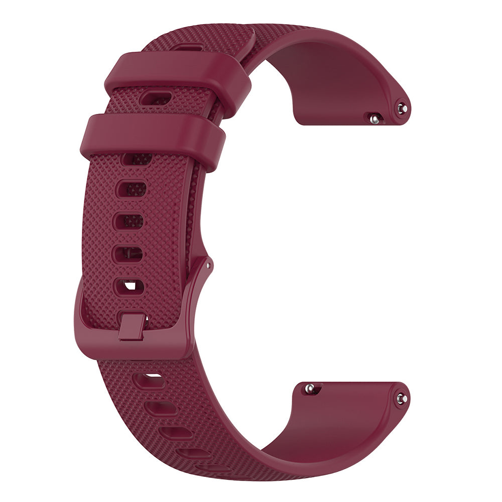 Techsuit - Watchband 20mm (W006) -Samsung Galaxy Watch 4/5/Active 2, Huawei Watch GT 3 (42mm)/GT 3 Pro (43mm) - Burgundy