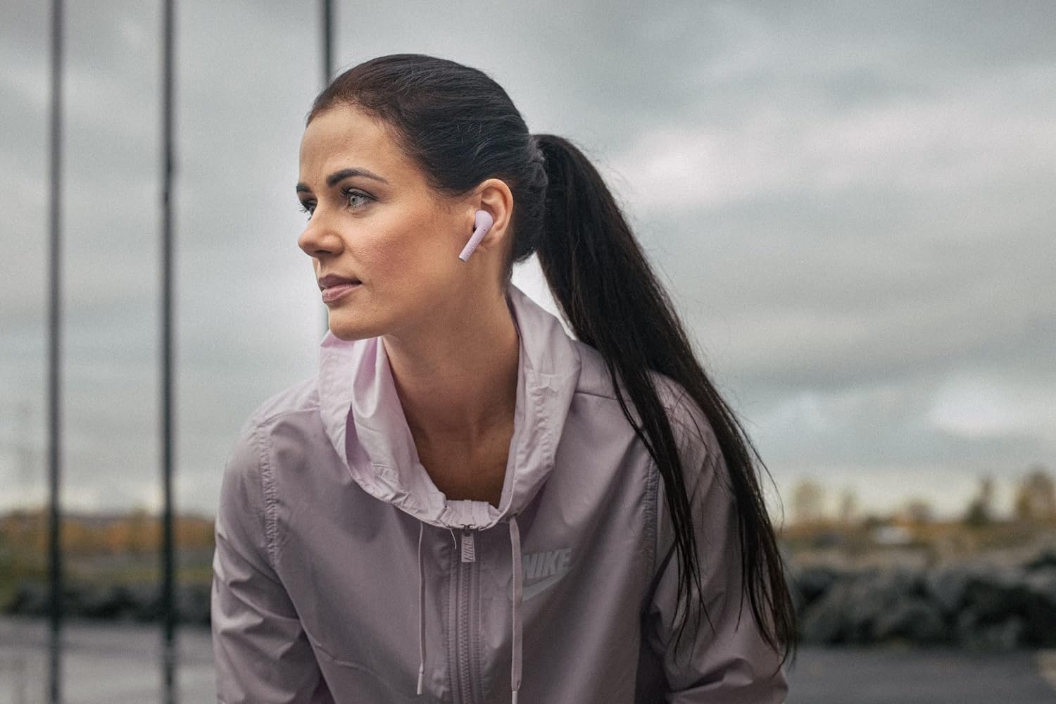 Defunc TRUE SPORT Bluetooth 5.2 Ασύρματα Αθλητικά True Wireless Ακουστικά με θήκη (ροζ)