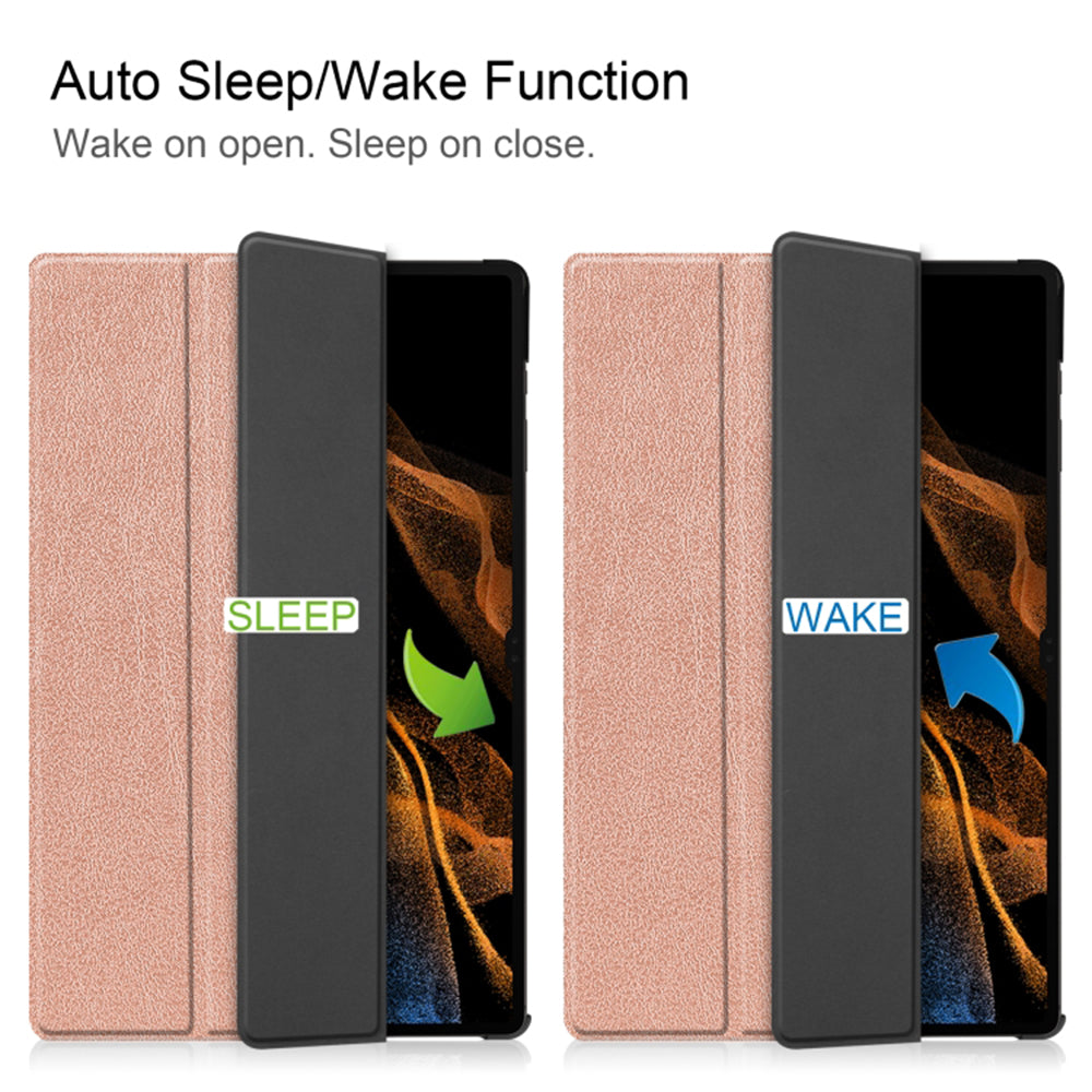 Techsuit - FoldPro - Galaxy Tab S8 Ultra / S9 Ultra / S10 Ultra - Rose Gold