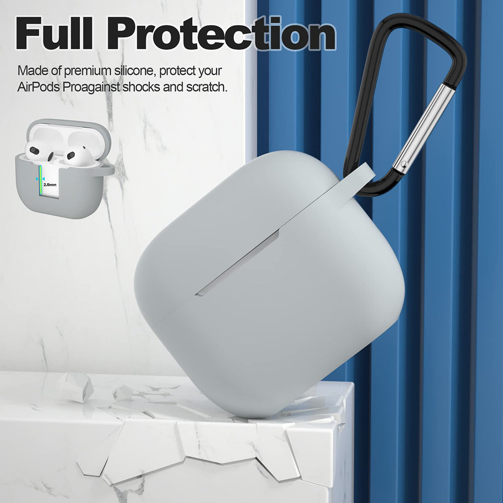 Techsuit - Silicone Case - for Apple AirPods 3, Smooth Ultrathin Material - Grey