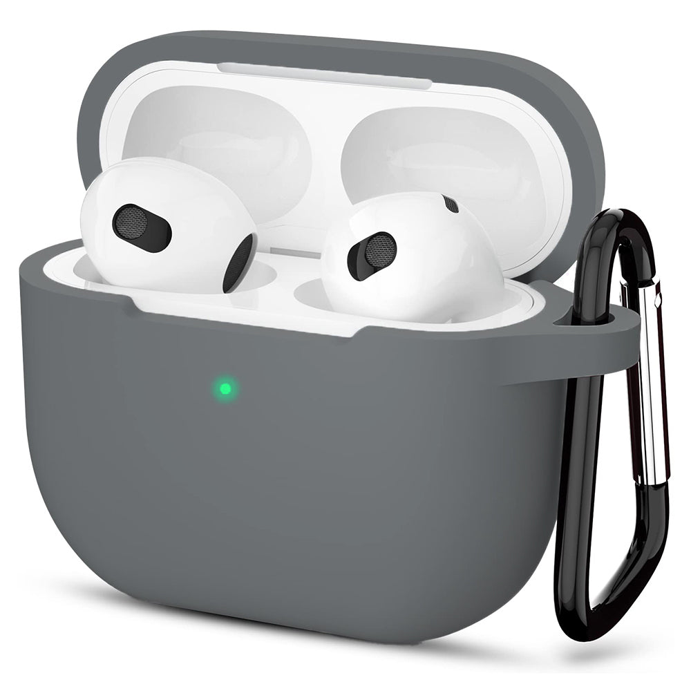 Techsuit - Silicone Case - for Apple AirPods 3, Smooth Ultrathin Material - Grey