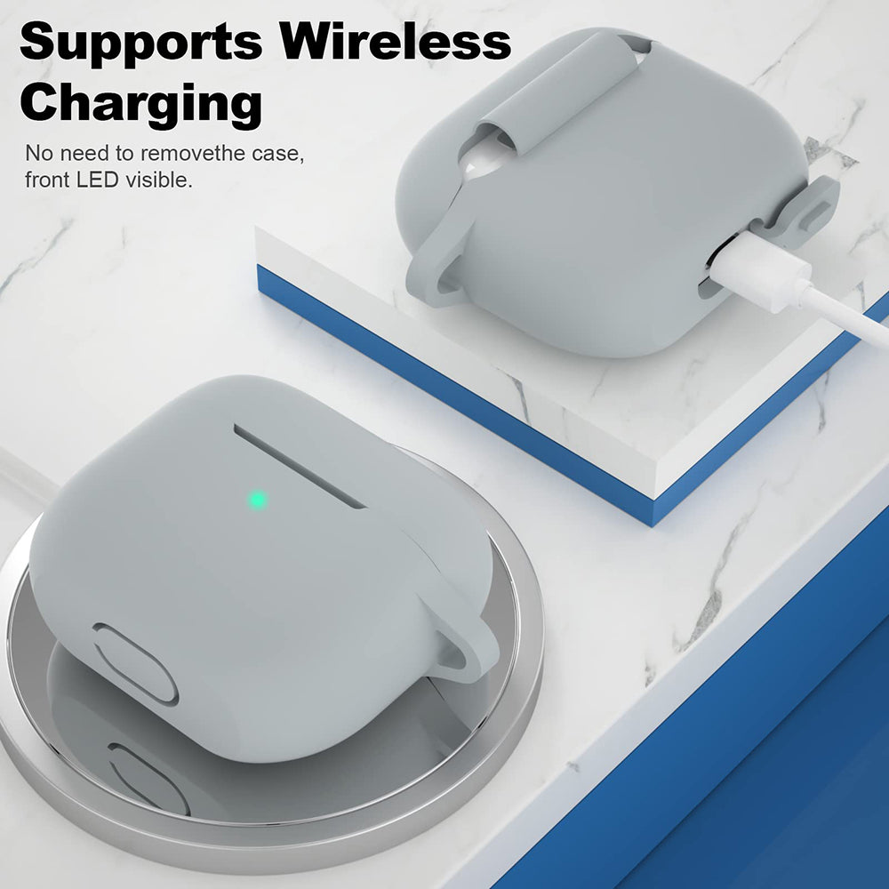 Techsuit - Silicone Case - for Apple AirPods 3, Smooth Ultrathin Material - Grey