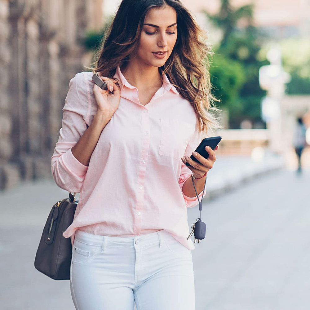 Techsuit - Silicone Case - for AirPods Pro 1 / 2, Smooth Ultrathin Material - Navy Blue