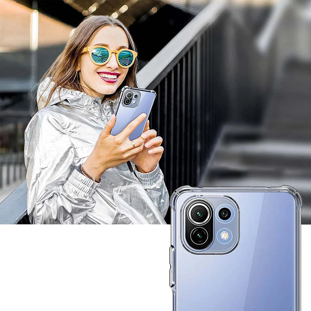 Techsuit - Shockproof Clear Silicone - Xiaomi Mi 11 Lite 4G / Mi 11 Lite 5G / 11 Lite 5G NE - Clear