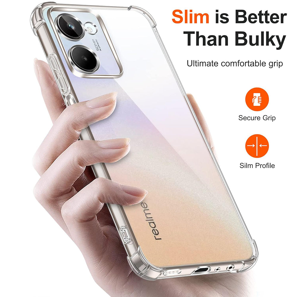 Techsuit - Shockproof Clear Silicone - Realme 10 4G - Clear