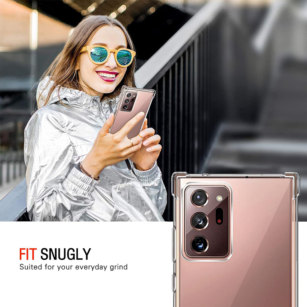 Techsuit - Shockproof Clear Silicone - Galaxy Note 20 Ultra 4G / Note 20 Ultra 5G - Clear