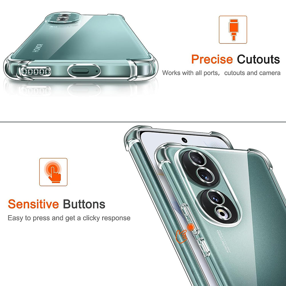 Techsuit - Shockproof Clear Silicone - Honor 90 - Clear