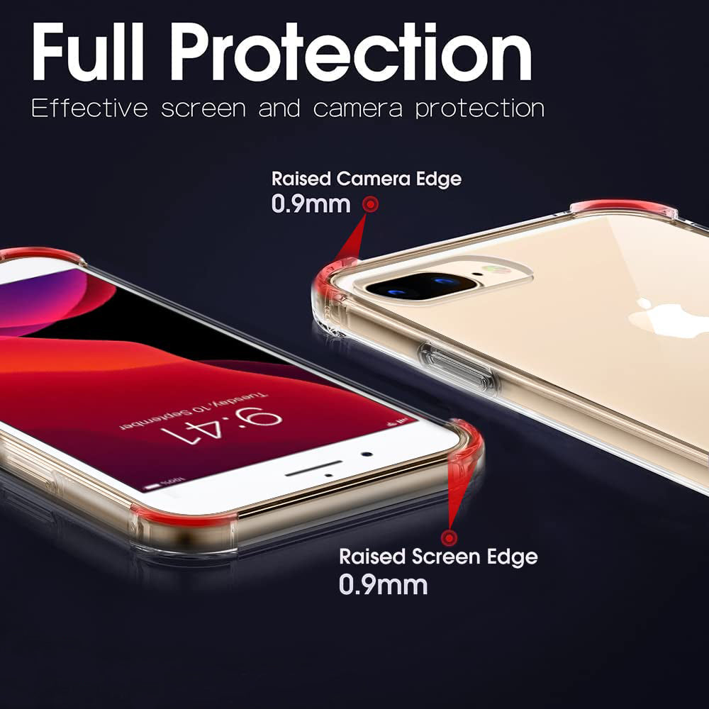 Techsuit - Shockproof Clear Silicone - iPhone 7 Plus / iPhone 8 Plus - Clear