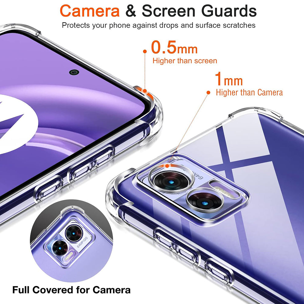 Techsuit - Shockproof Clear Silicone - Motorola Edge 30 Neo - Clear