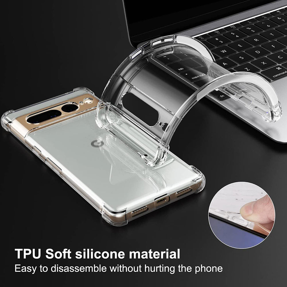 Techsuit - Shockproof Clear Silicone - Google Pixel 7 Pro - Clear