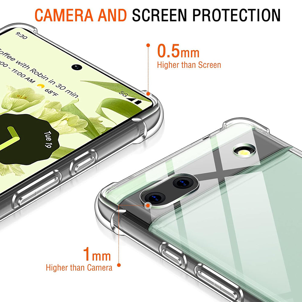 Techsuit - Shockproof Clear Silicone - Google Pixel 6a - Clear