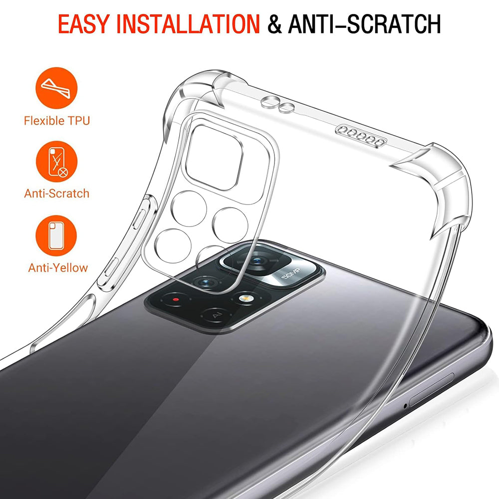 Techsuit - Shockproof Clear Silicone - Xiaomi Redmi Note 11 / Note 11S - Clear