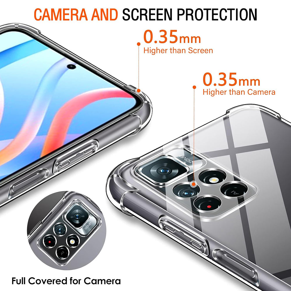 Techsuit - Shockproof Clear Silicone - Xiaomi Redmi Note 11 / Note 11S - Clear